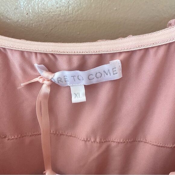 More To Come Millie Mini Dress Pink Ballerina ruffle tulle Party Revolve NWT XL - Picture 11 of 12